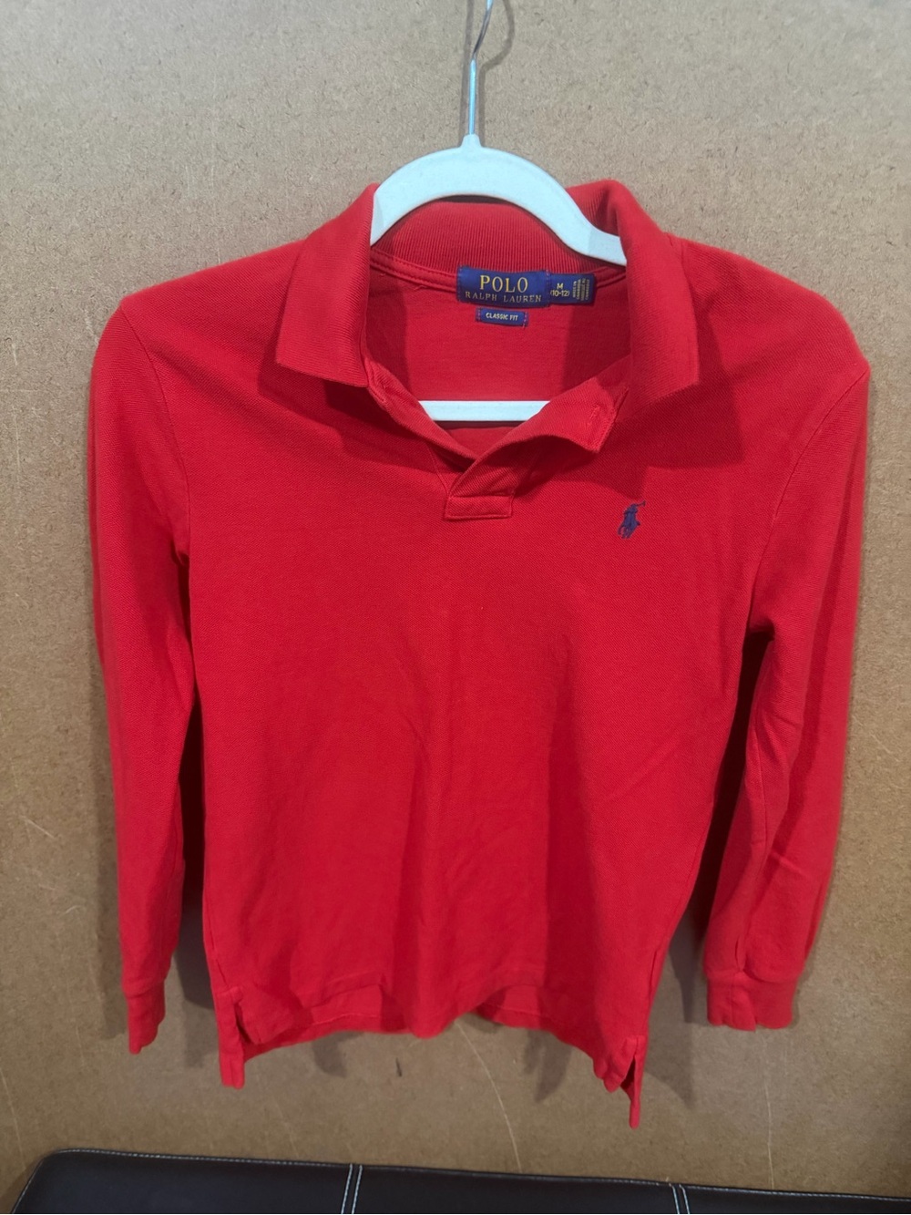 Polo kids Ralph Lauren Red Long-Sleeve Polo 10/12 M